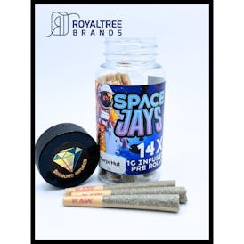 Space Jays - Strawberry Sour Diesel - Diamond Infused Preroll Pack - 14g