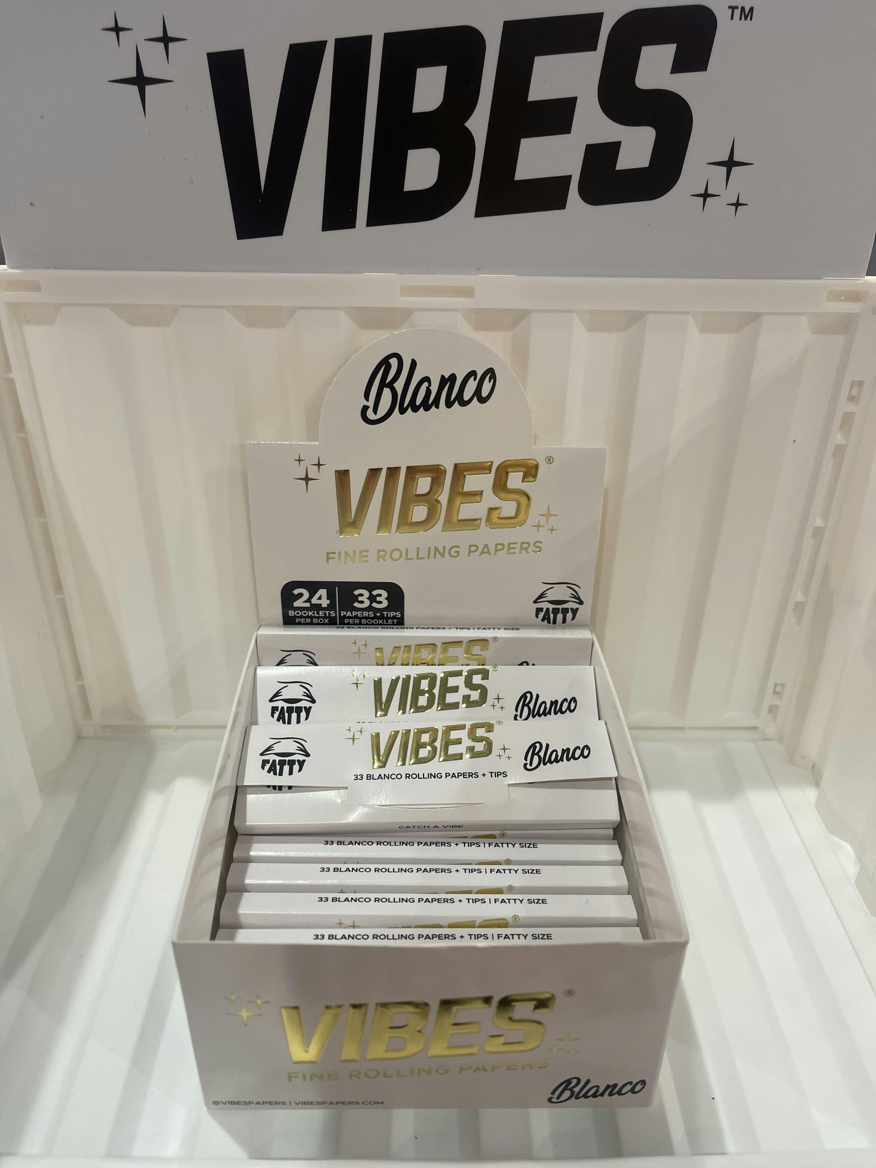 Vibes - Rolling Paper + TIPs - Fatty - Blanco