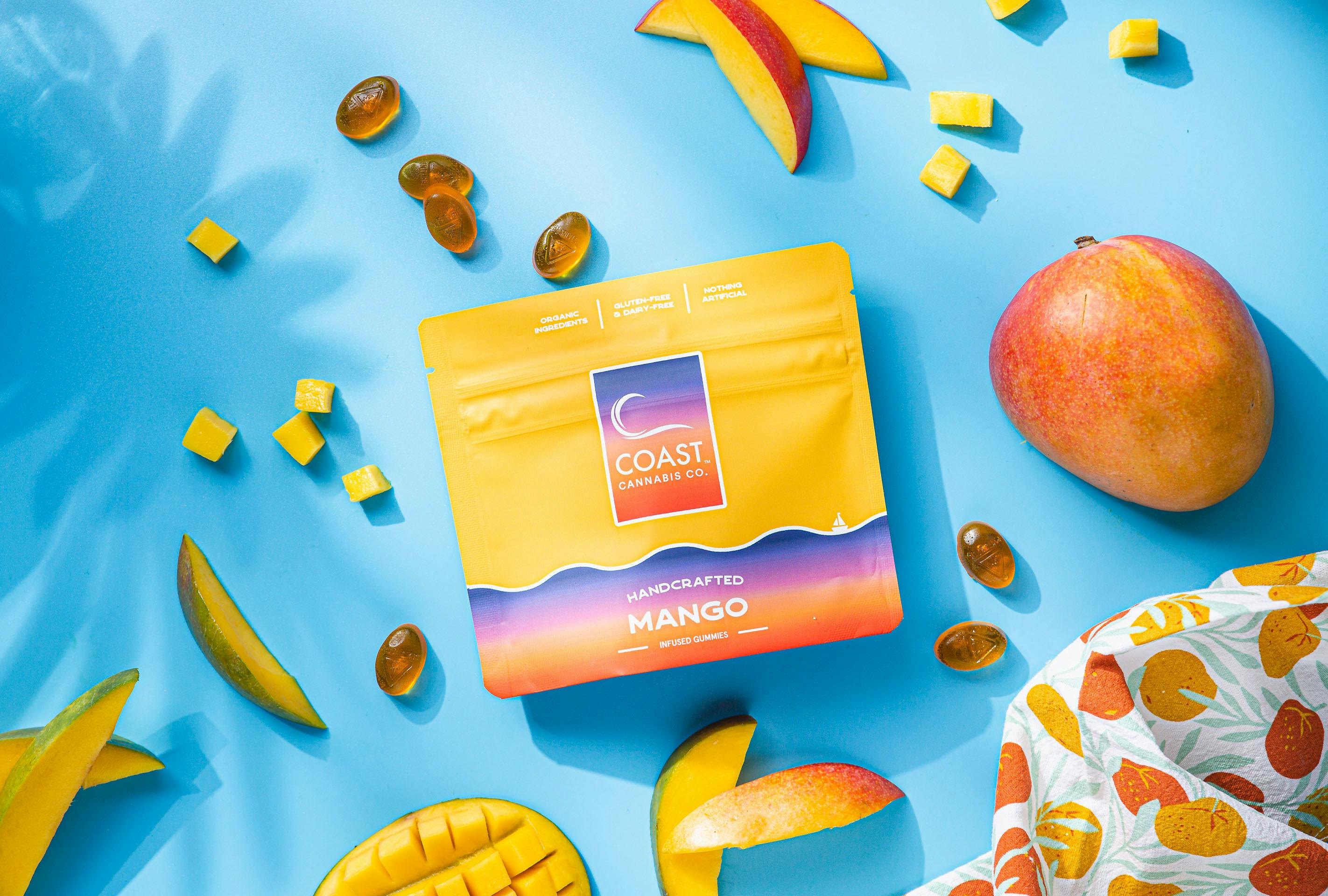 Coast | Mango Gummies | 100mg THC at Seaside Cannabis Company | Best Dispensary on Cape Cod