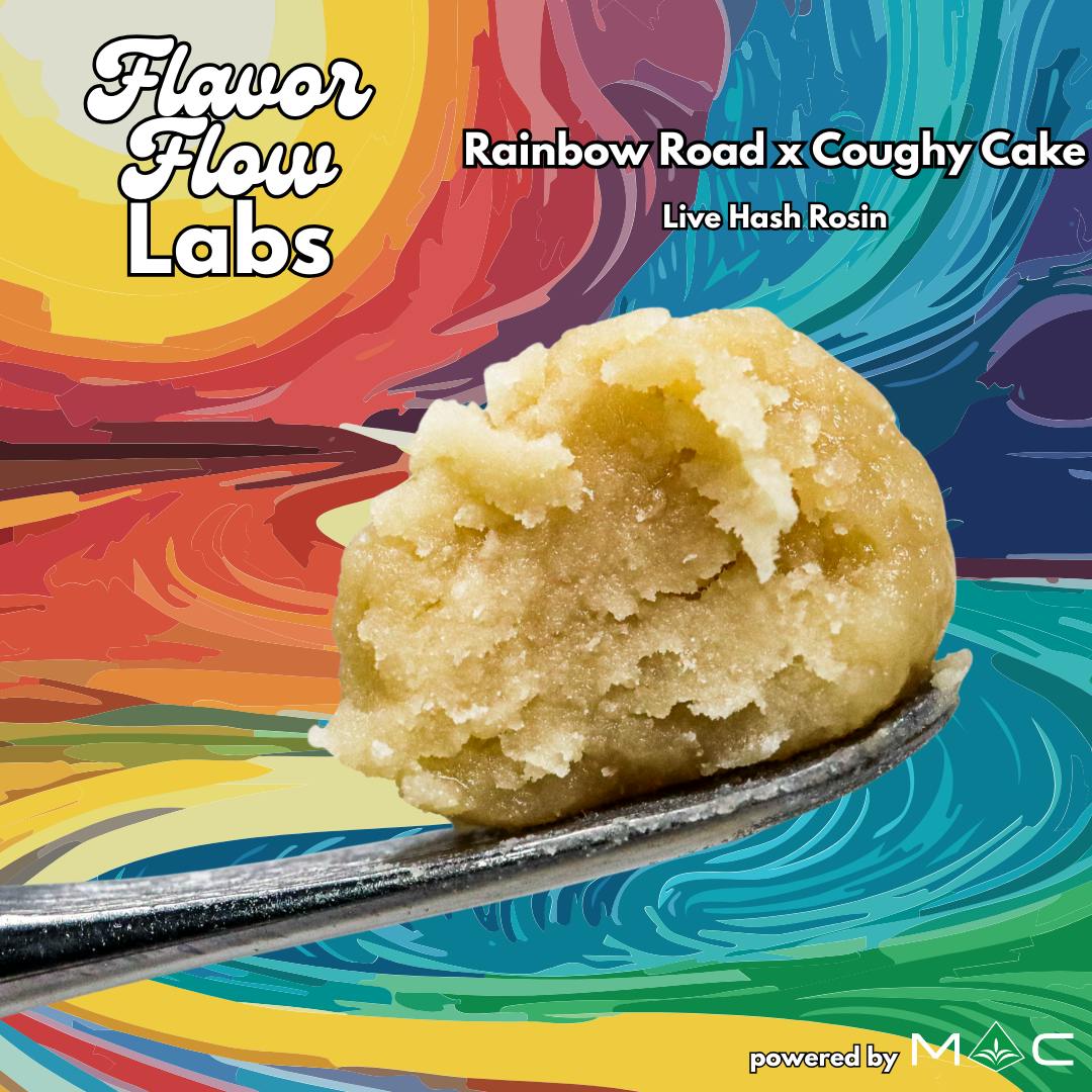 Flavor Flow Labs | Rainbow Road (H) x Coughy Cake (S) | 1.0g Live Rosin