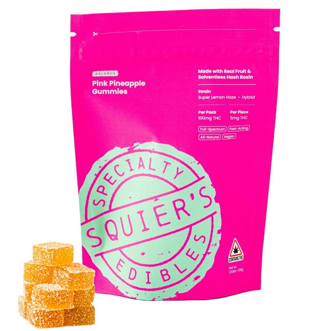 Squier's | Pink Pineapple Bliss | 100mg Rosin Gummies