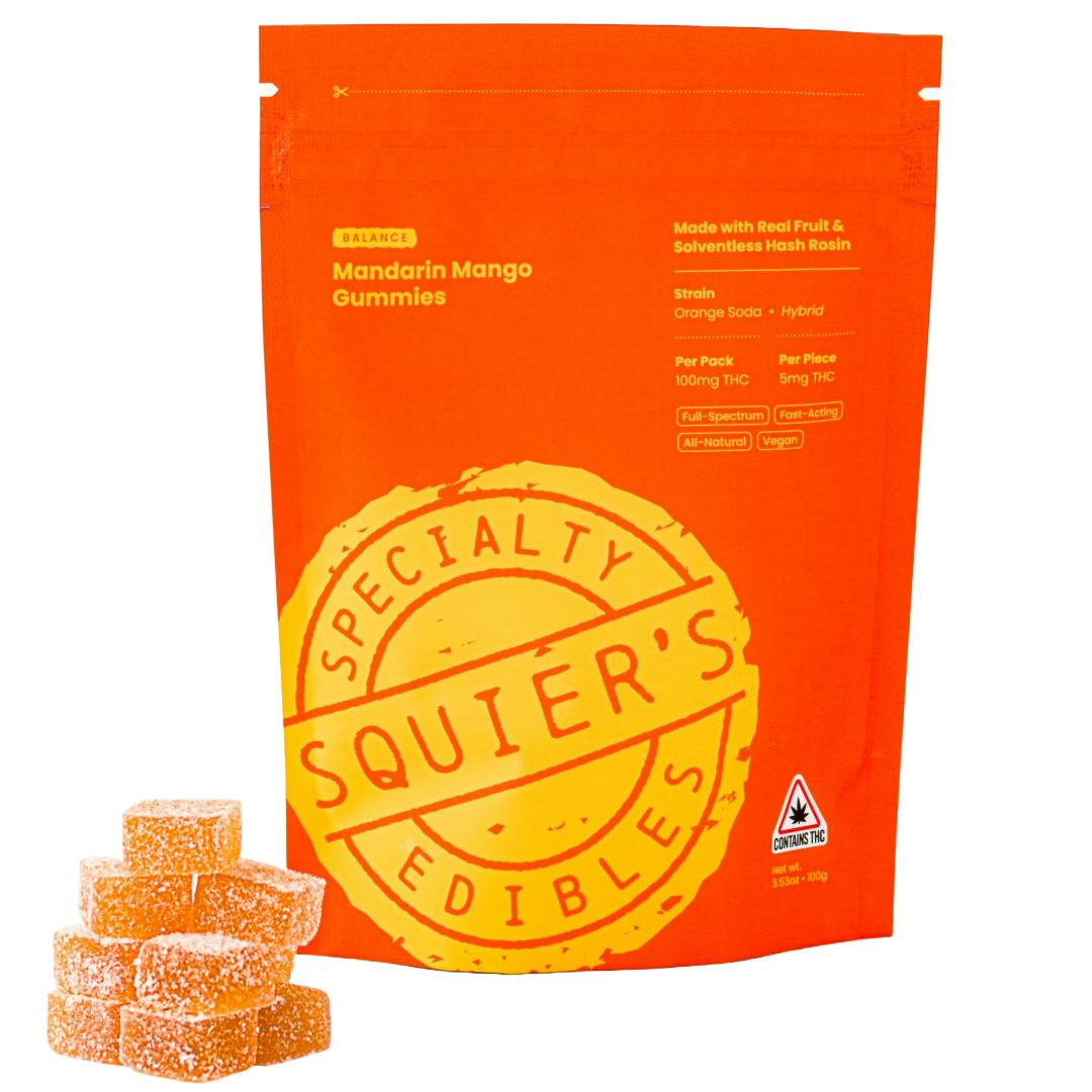 Squier's | Mandarin Mango Bliss | 100mg Rosin Gummies