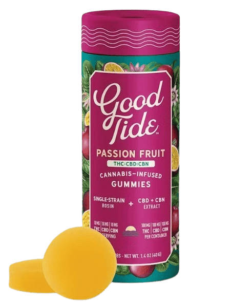 Good Tide | Passion Fruit 1:1:1 | 100mg Live Rosin Gummies