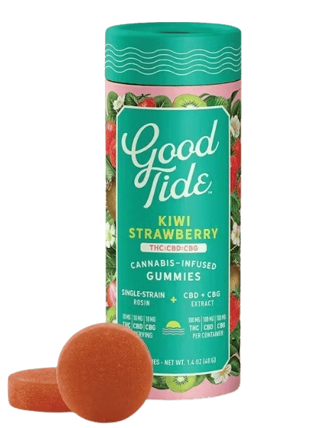 Good Tide | Kiwi Strawberry 1:1:1 | 100mg Live Rosin Gummies