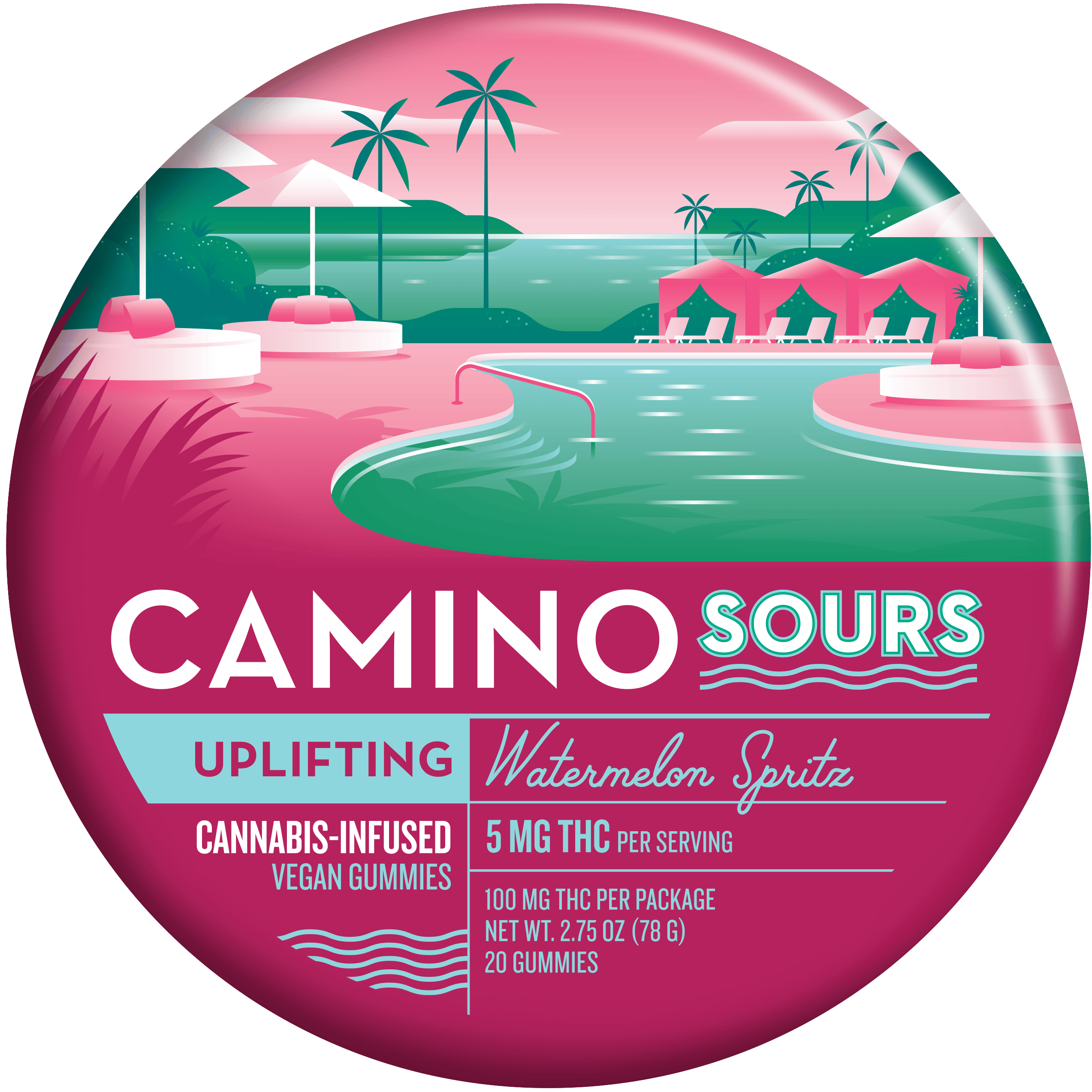 Camino Sours | Watermelon Spritz | 100mg Gummies
