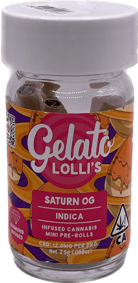 Gelato - Lolli's Saturn OG | .6g x 5 Infused Prerolls