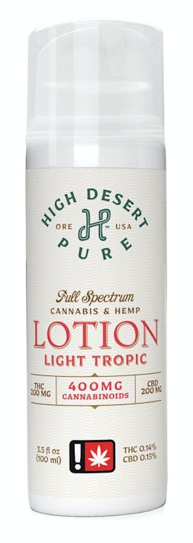 High Desert Pure - Light Tropic Lotion I 400mg 1:1 CBD/THC