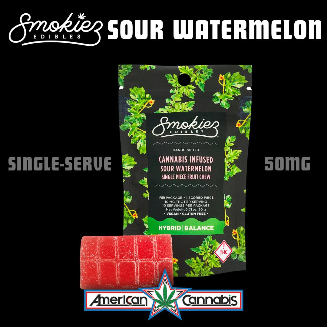 [Edible] Smokiez Edibles Sour Watermelon Single 50mg [Hybrid]
