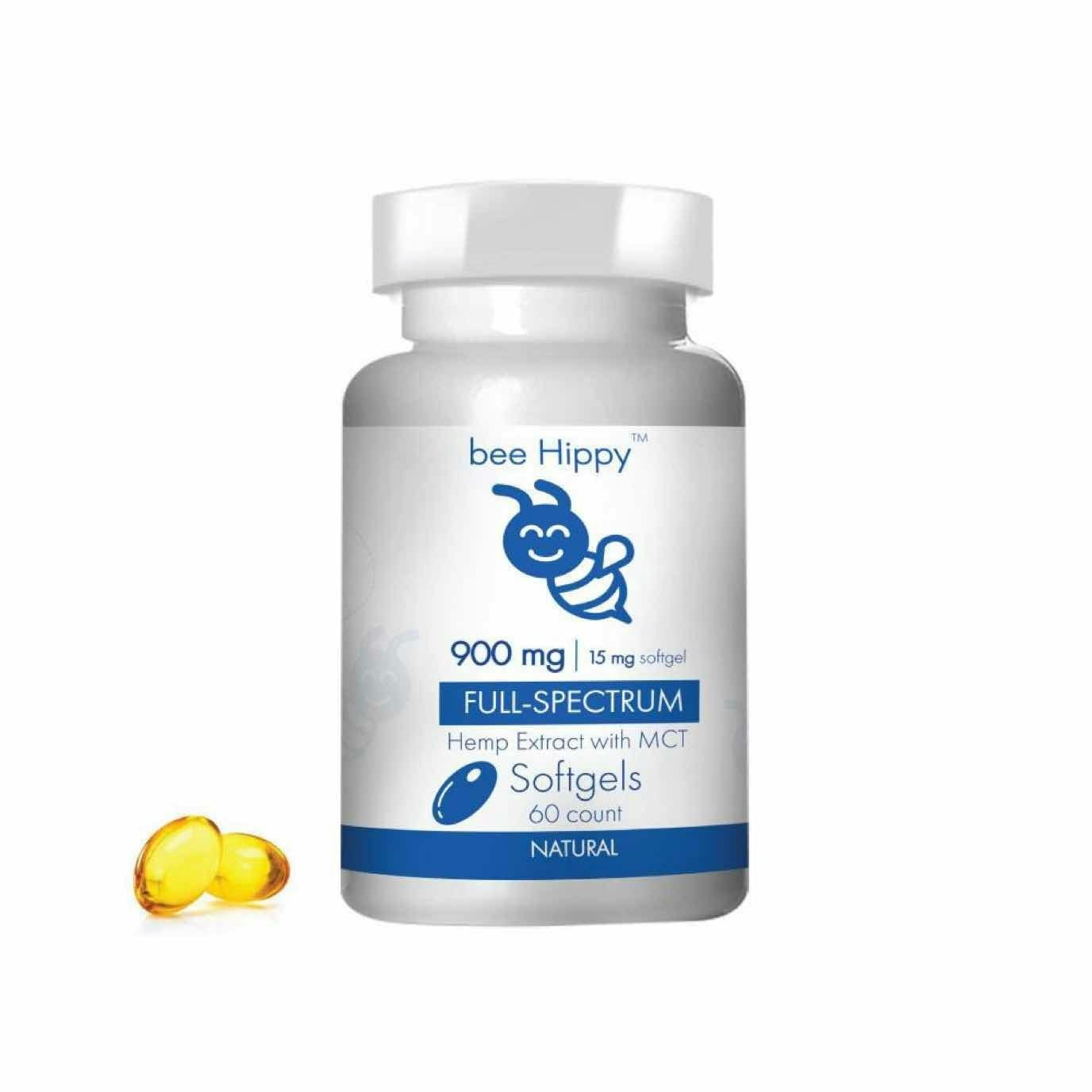 $37 | 900MG Hemp Softgels | bee Hippy