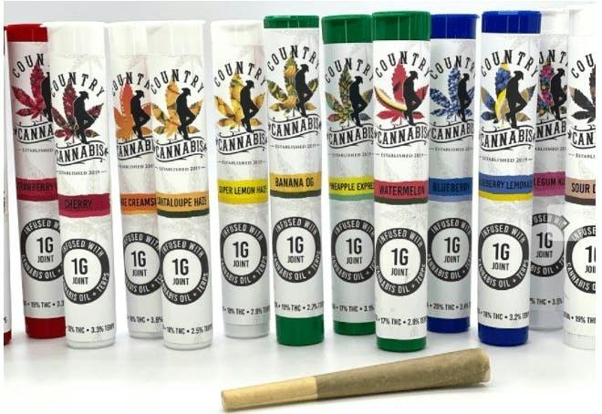 $8 | 1g Infused Preroll | Country Cannabis | Guava