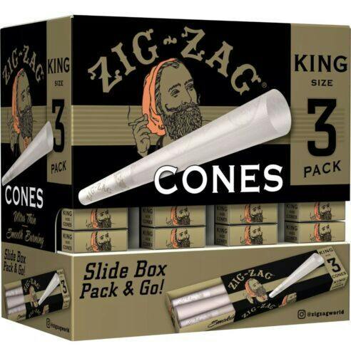 $3.75 | Zig Zag Cones | King Size | 3 Pack