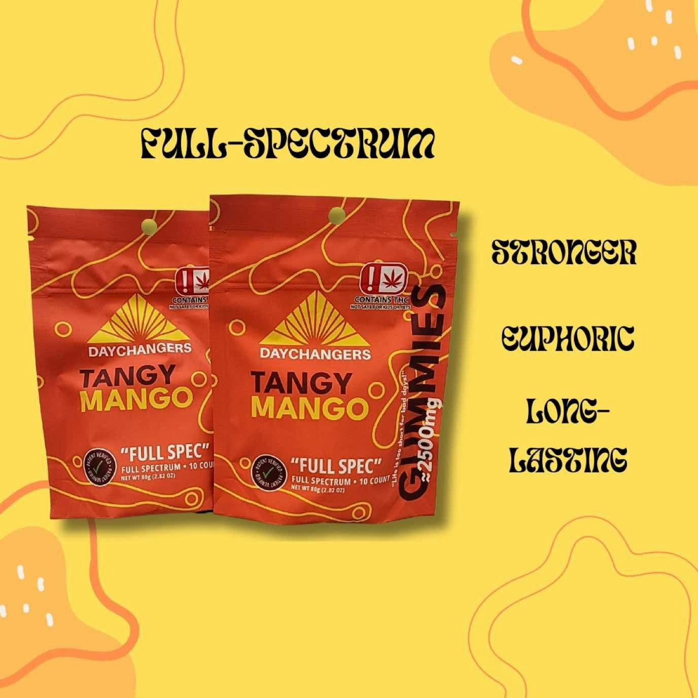 $30 | 2500mg Full Spectrum Gummies | Day Changers | Tangy Mango