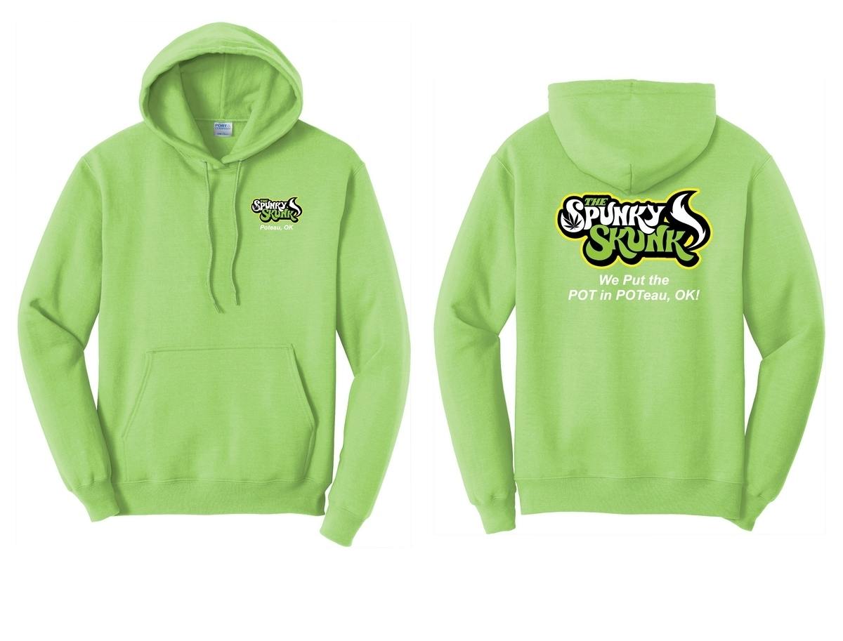 $32 | Spunky Skunk Green Hoodie Sm-XL