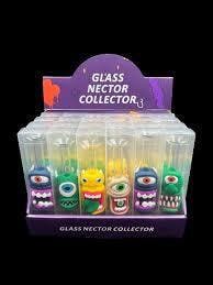 $6 | 5" Glass and Silicone Monster Nectar Straw w/ Titanium Tip | AAA Glass Pipes | 583