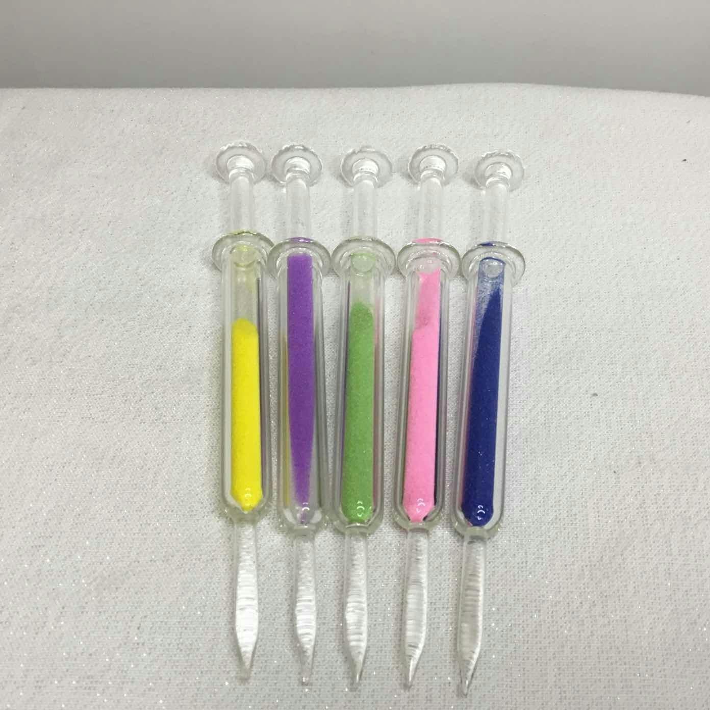 $4 | 7" Colorful Powder Syringe Glass Dab Nail | AAA Glass Pipes | 591