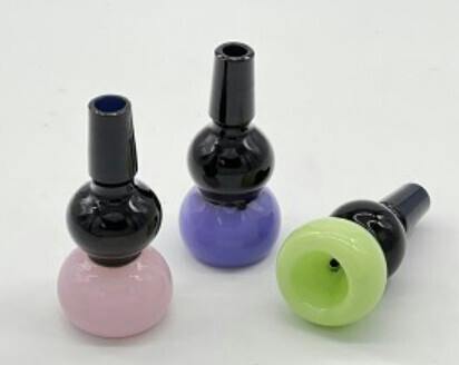 $10| 14mm Doubel Tone Slime Color and Black Dry Bowl | AAA Glass Pipes | 0633