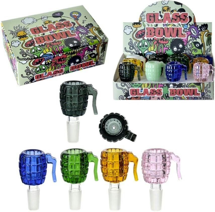 $12 | 14mm Grenade Bowl w/ Handle | AAA Glass Pipes | 0635