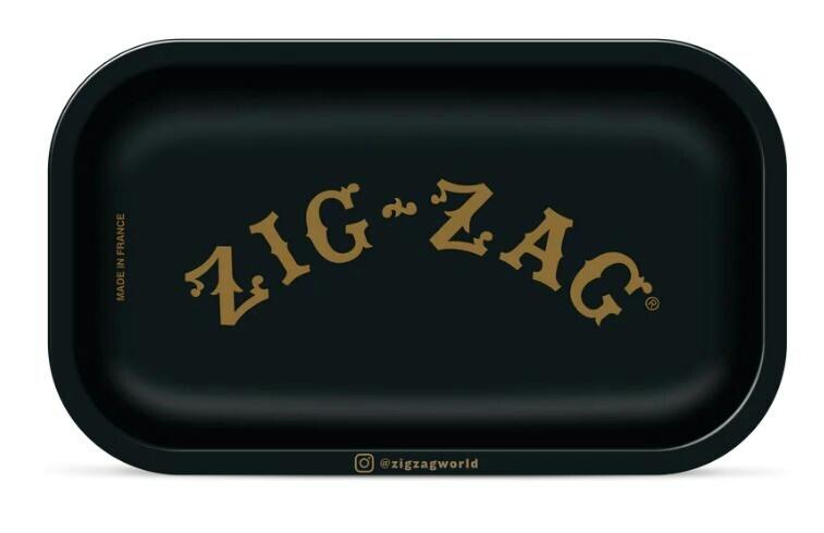 $12 | Small Rolling Tray | Zig Zag | Black | 0656