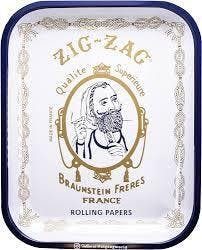 $18 | Large Rolling Tray | Zig Zag | White | 0663