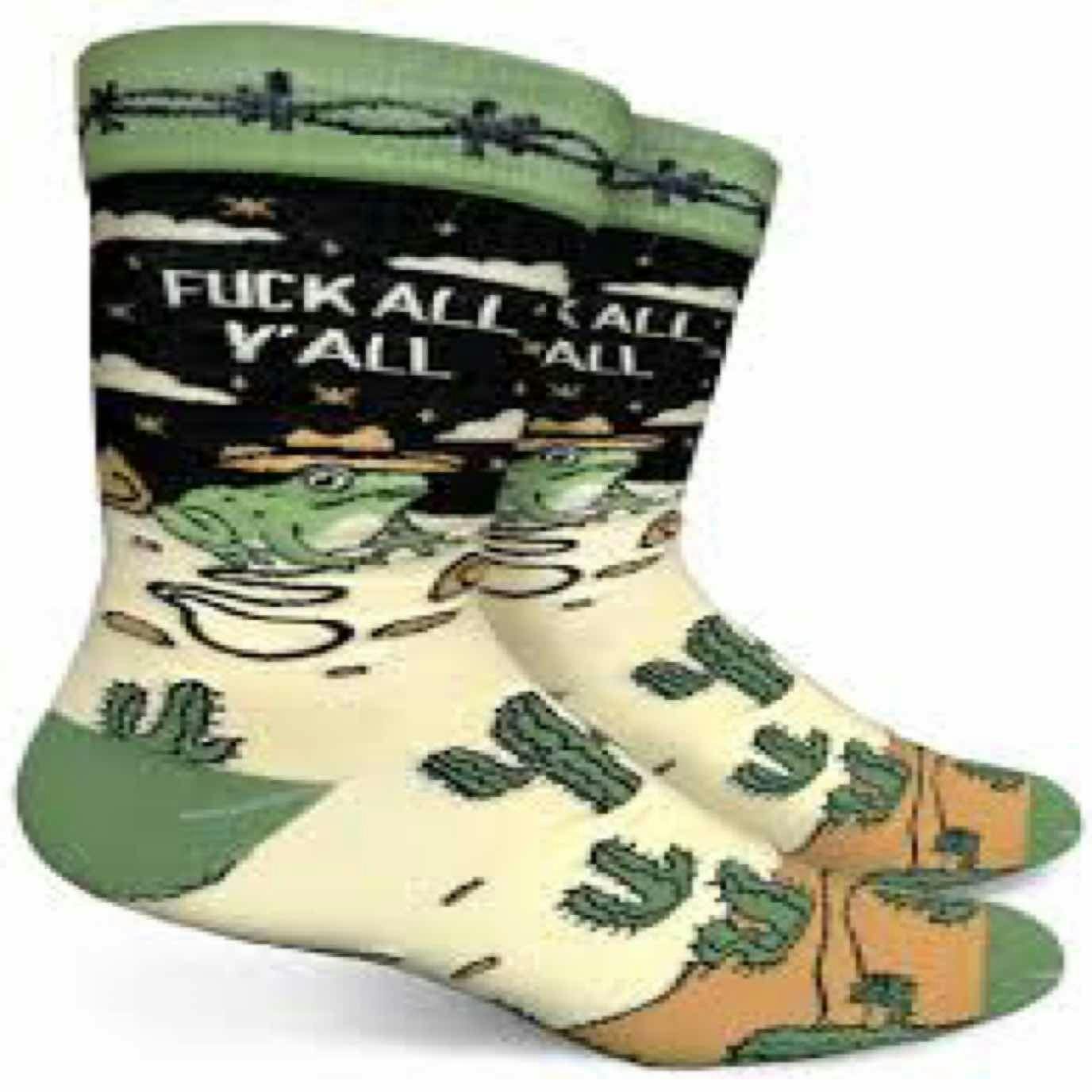 $12 | Fuck All Ya'll Mens Crew Sock | Groovy Things | 621