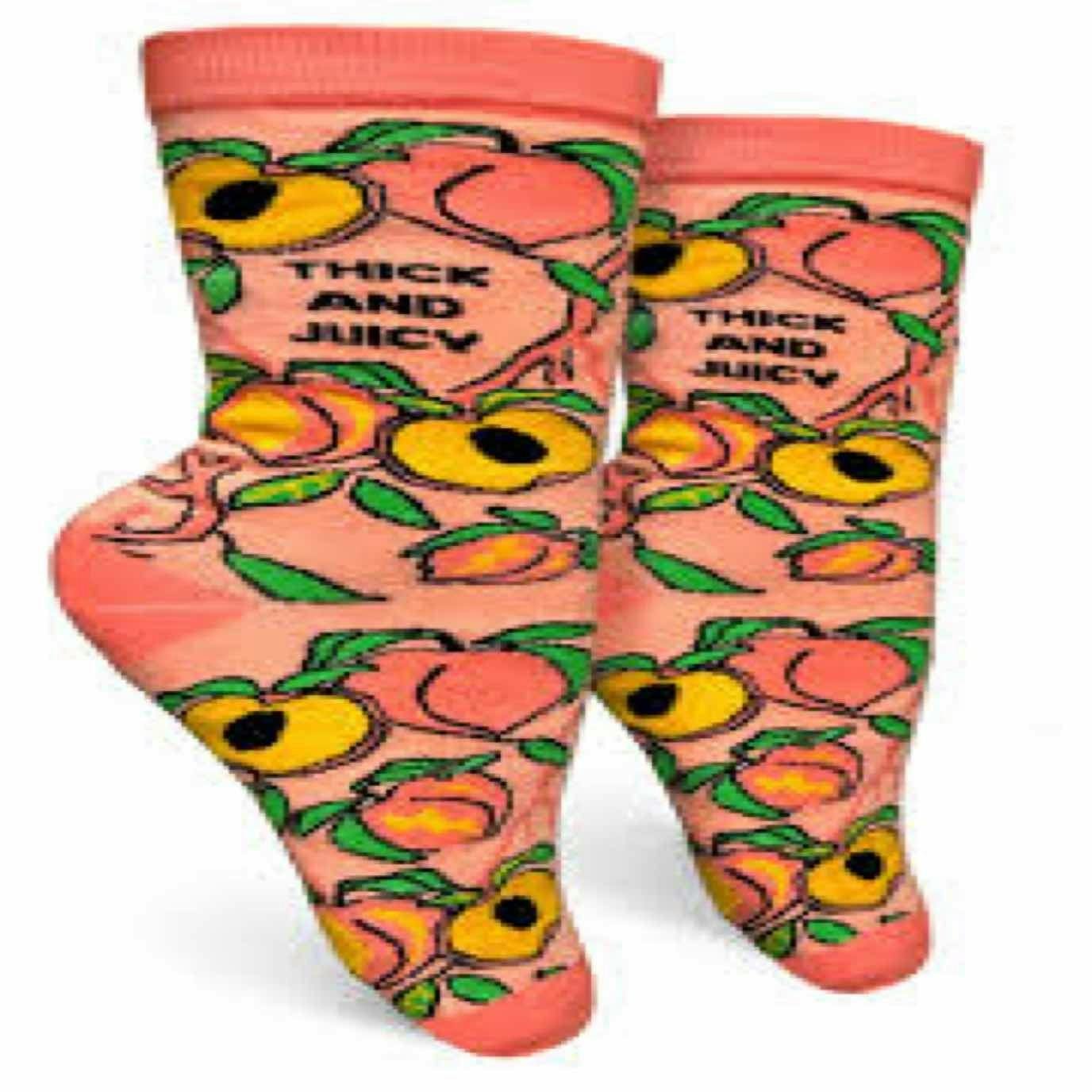 $12 | Thick and Juicy Womens Crew Sock | Groovy Things | 0604