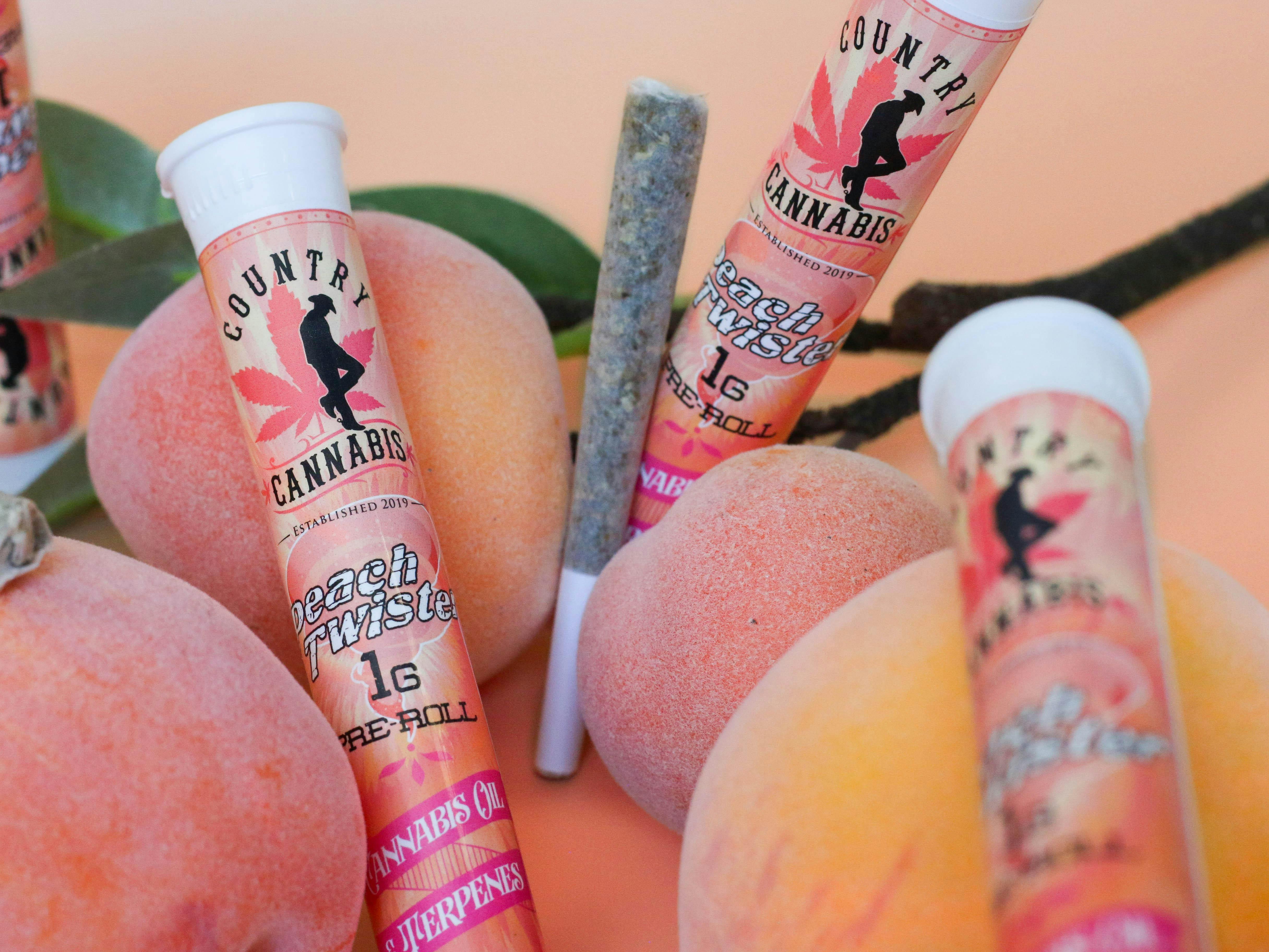 $8 | 1g Infused Preroll | Country Cannabis | Peach Twister