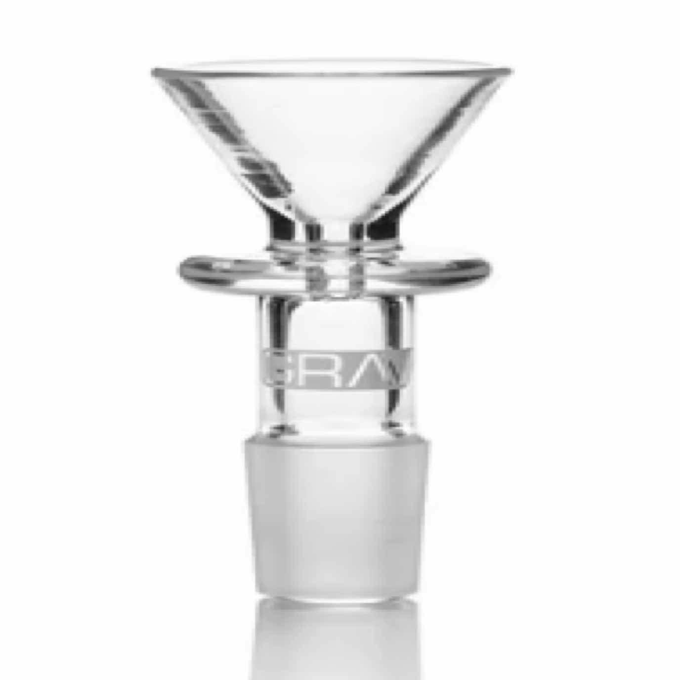 $15 | 14mm Male Funnel Bowl | GRAV | Clear | 668