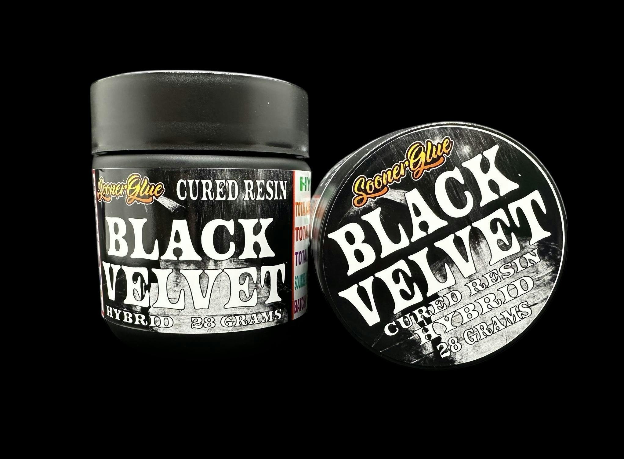 $115 | 28g Cured Resin Baller Jar | Sooner Glue | Black Velvet