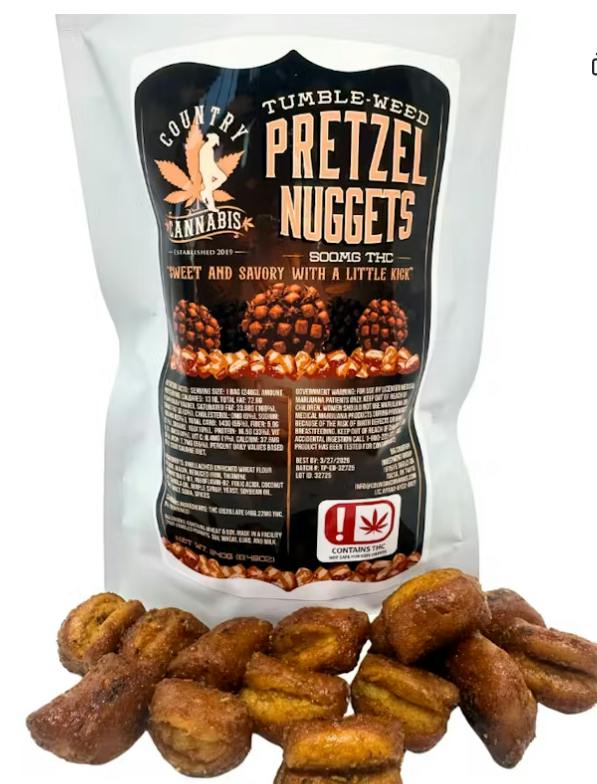 $20 | 1000mg Tumbleweed Pretzel | Country Cannabis