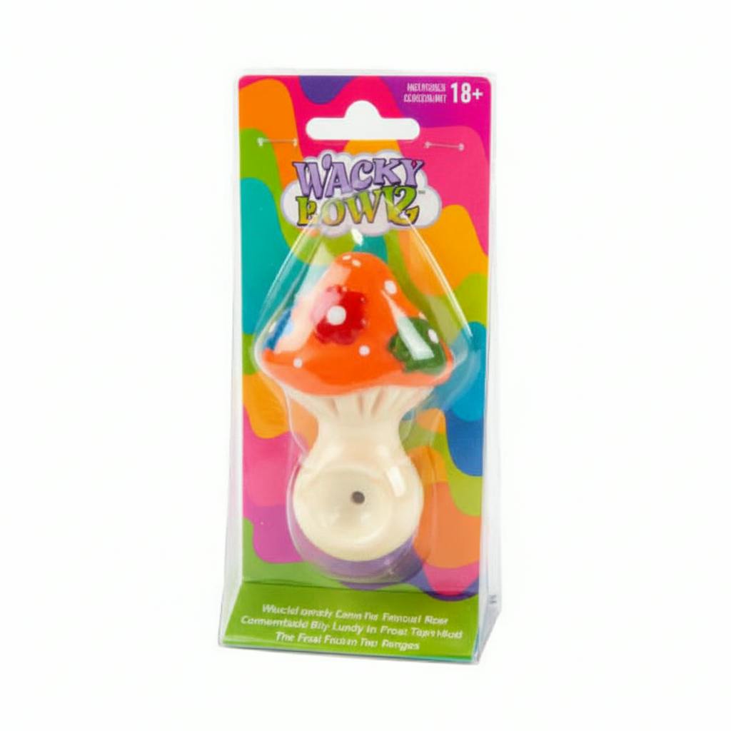 $15 | Ceramic Flower Mushroom Pipe | Wacky Bowlz | 514