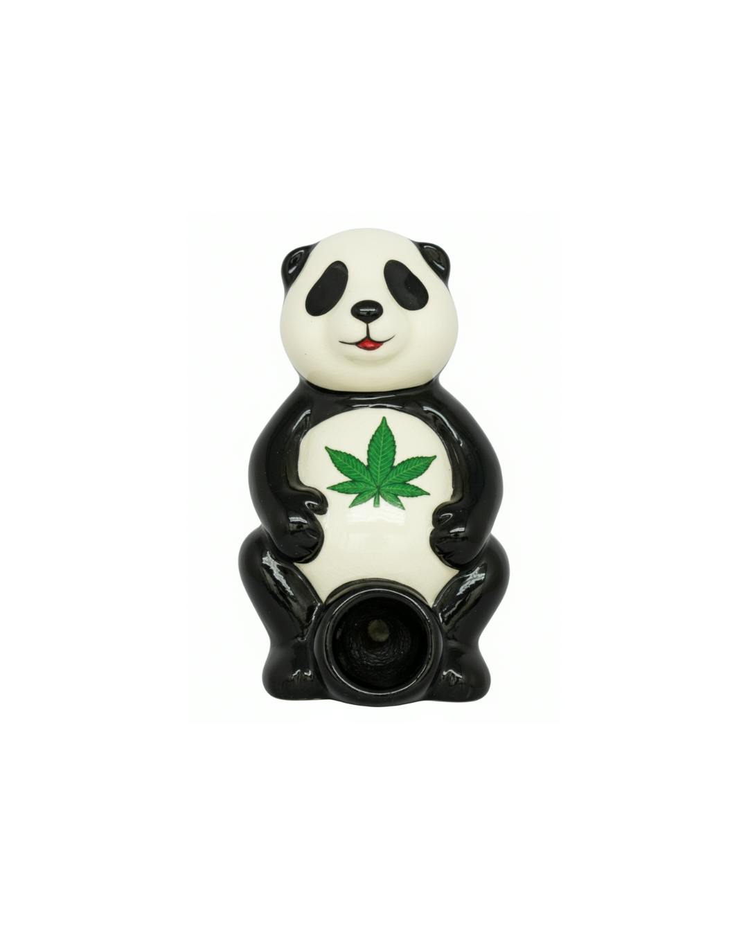 $15 | Ceramic Weed Panda Pipe | Wacky Bowlz | 516