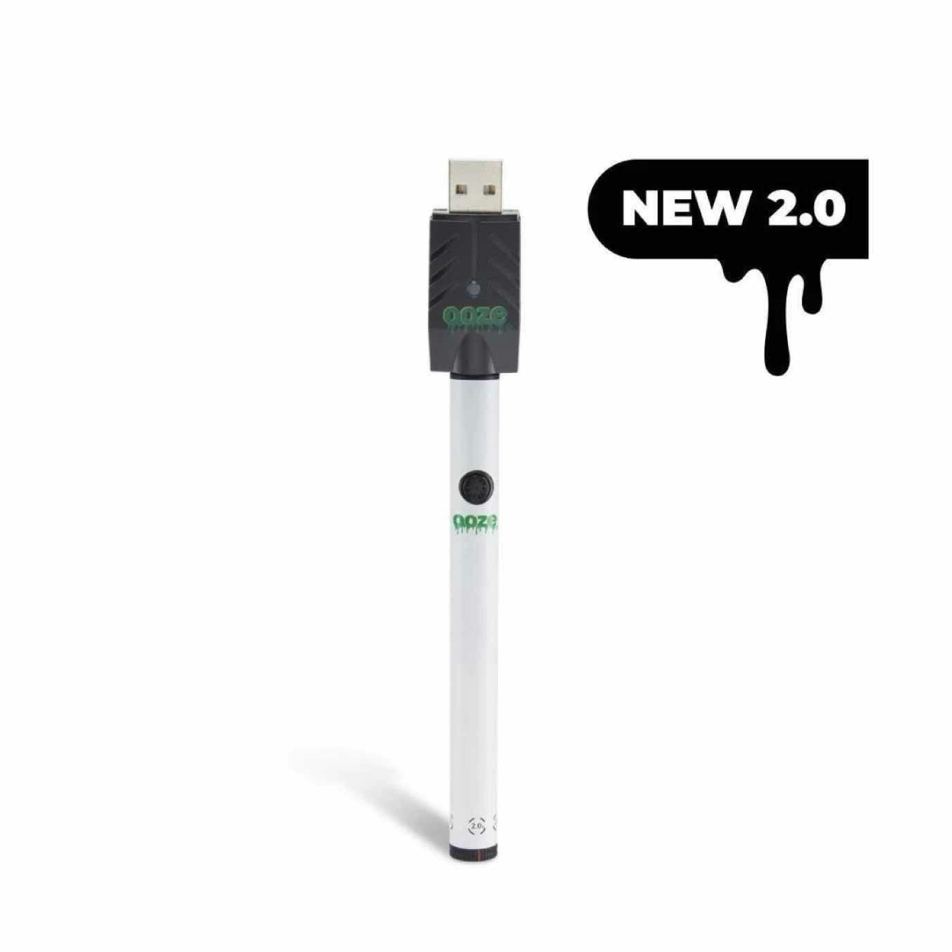 $20 | Ooze 2.0 Twist Battery Slim Pen | Ghost White