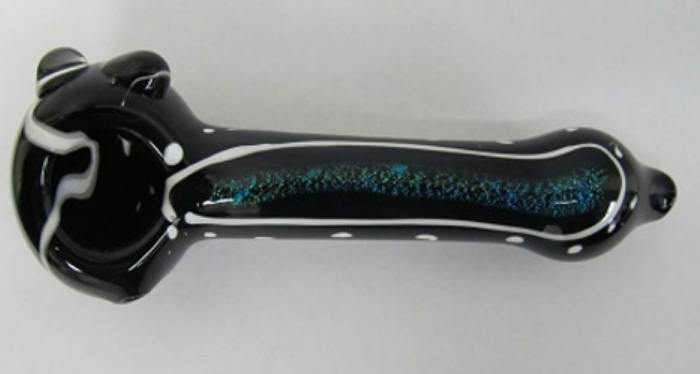 $22 | 4.5" Black Tube Dichero Hand Pipe | AAA Glasspipes | 801