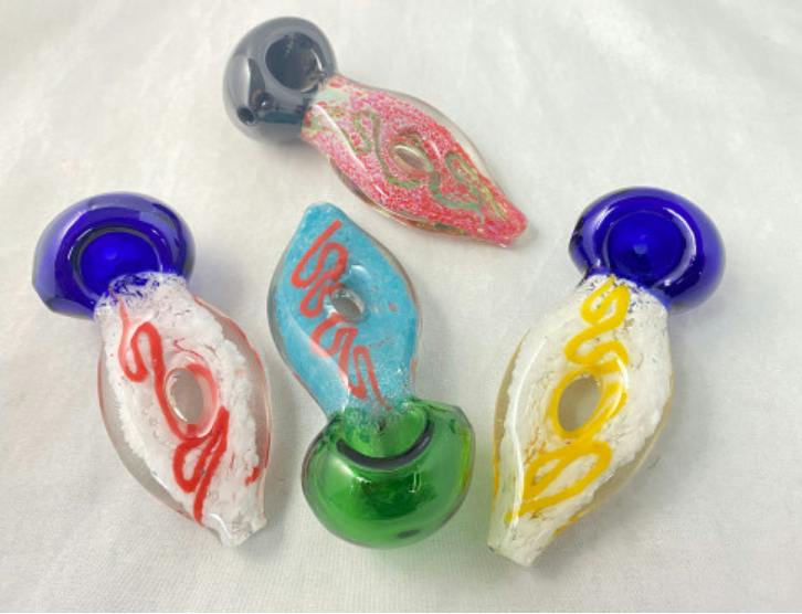 $22 | 5" Donut Full Fritz Color Body Hand Pipe | AAA Glasspipes | 800