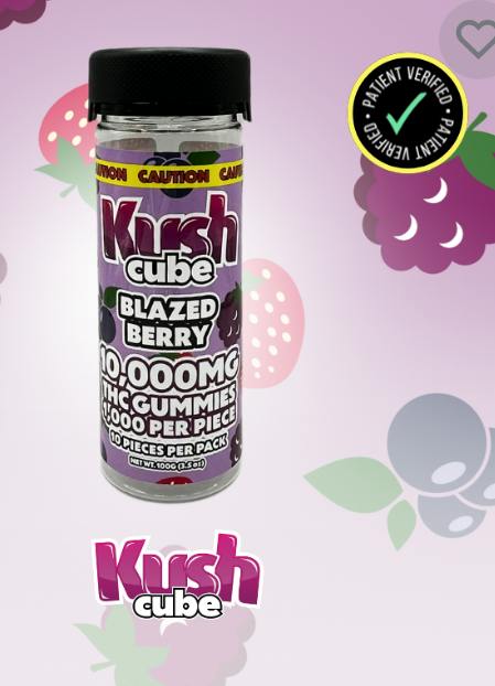 $70 | 10,000mg Single Gummy | Kush Cube | Blazed Berry