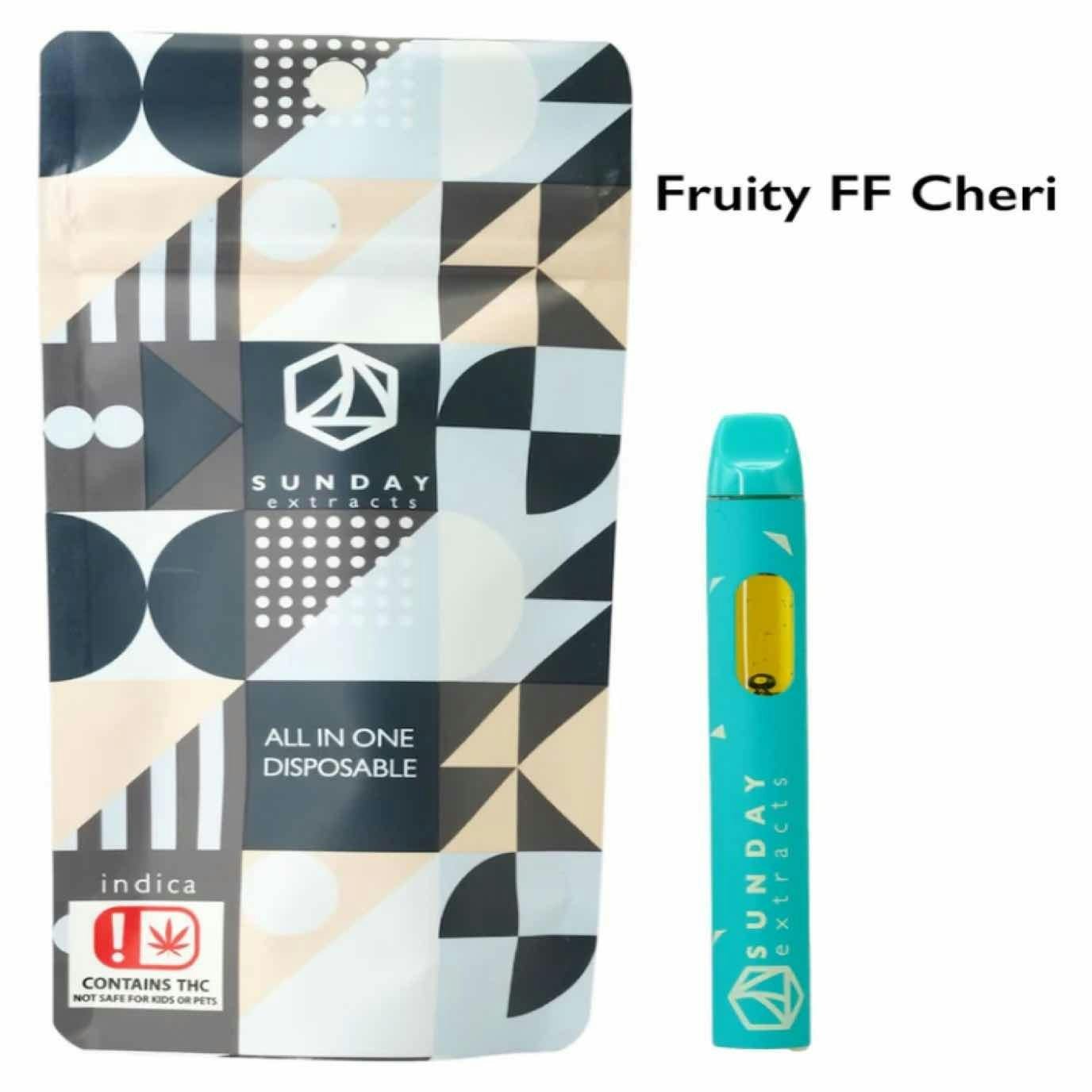 $28 | 2g Live Resin Disposable | Sunday Extracts | Fruity FF Cheri