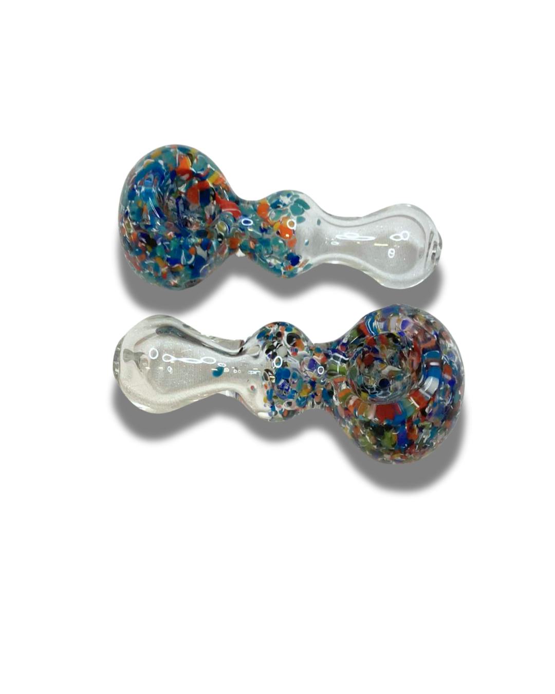 $15 | 4'' Multi Color Confetti Hand Pipe | AAA Glasspipe | 809