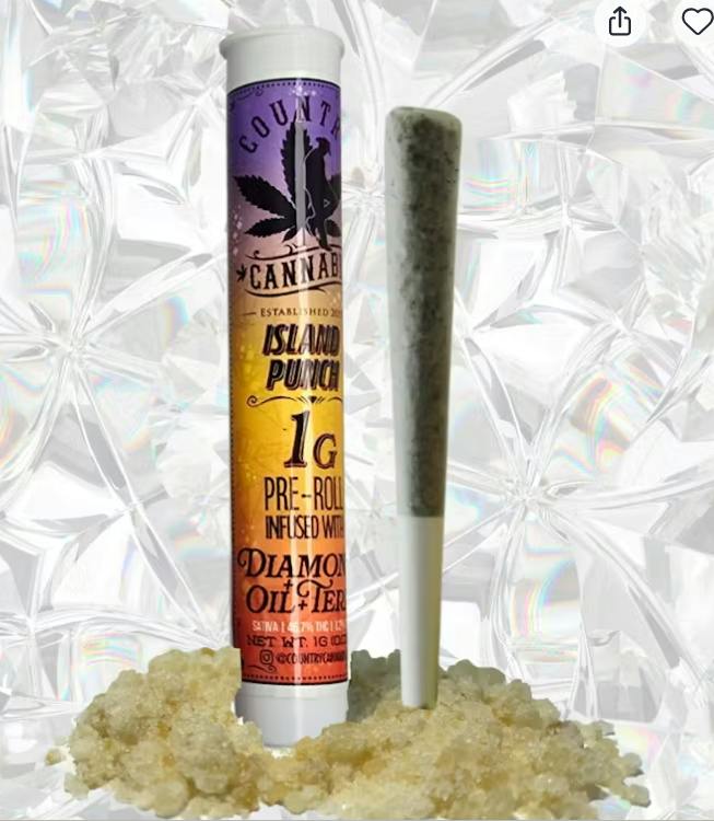 $15 | 1g Diamond Infused Preroll | Country Cannabis | Island Punch
