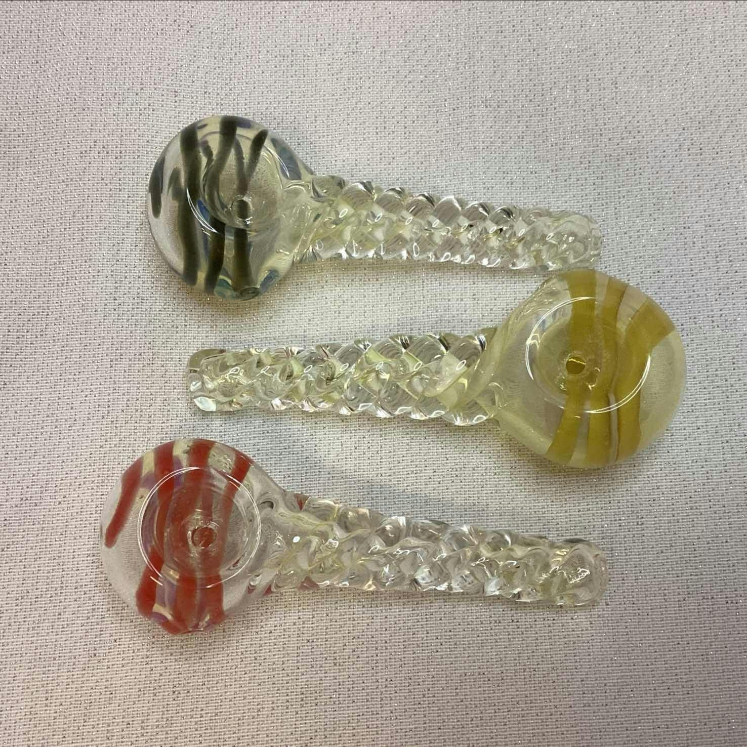 $6 | 3.5'' Twisted Stem Multi Color Pipe | AAA Glasspipe | 806