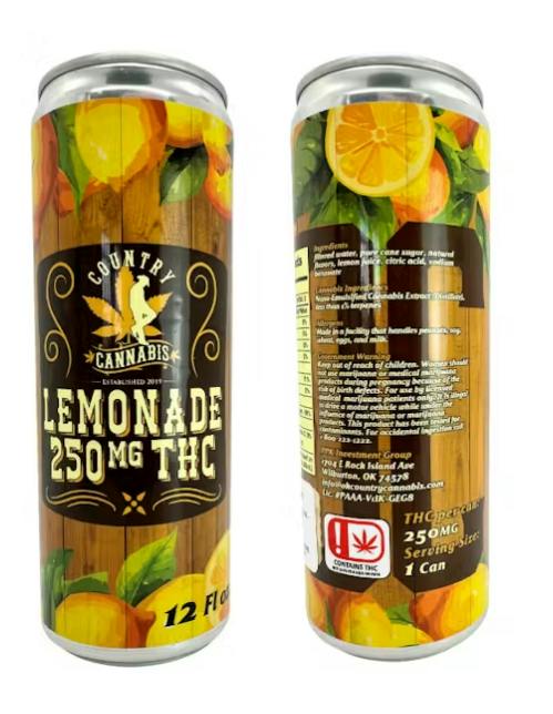 $12 | 250mg Lemonade | Country Cannabis