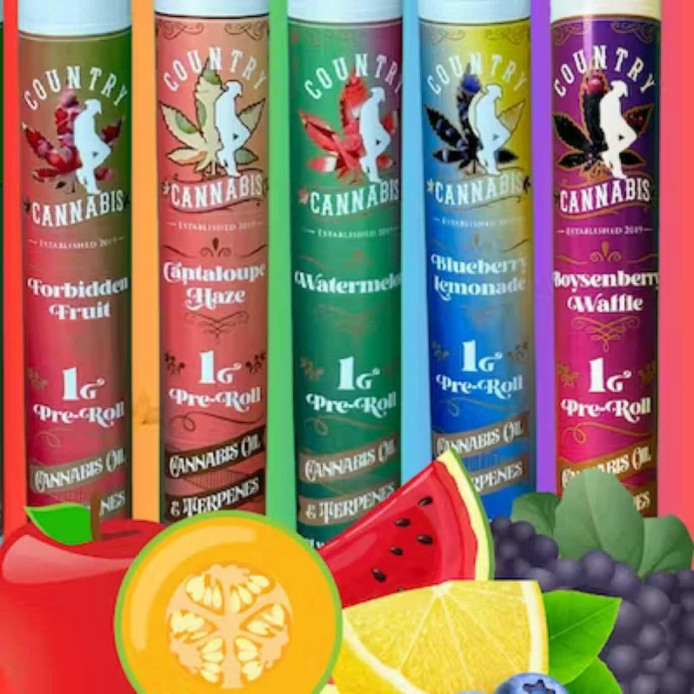 $8 | 1g Infused Preroll | Country Cannabis | Watermelon