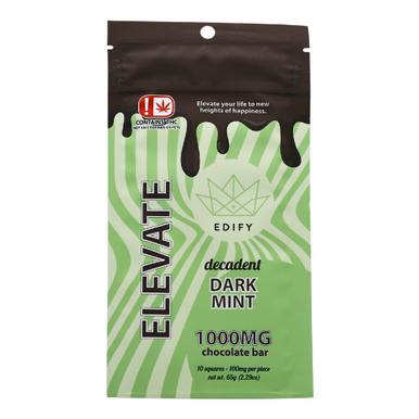 $15 | 1000mg Chocolate Bar | Edify | Mint Dark Chocolate