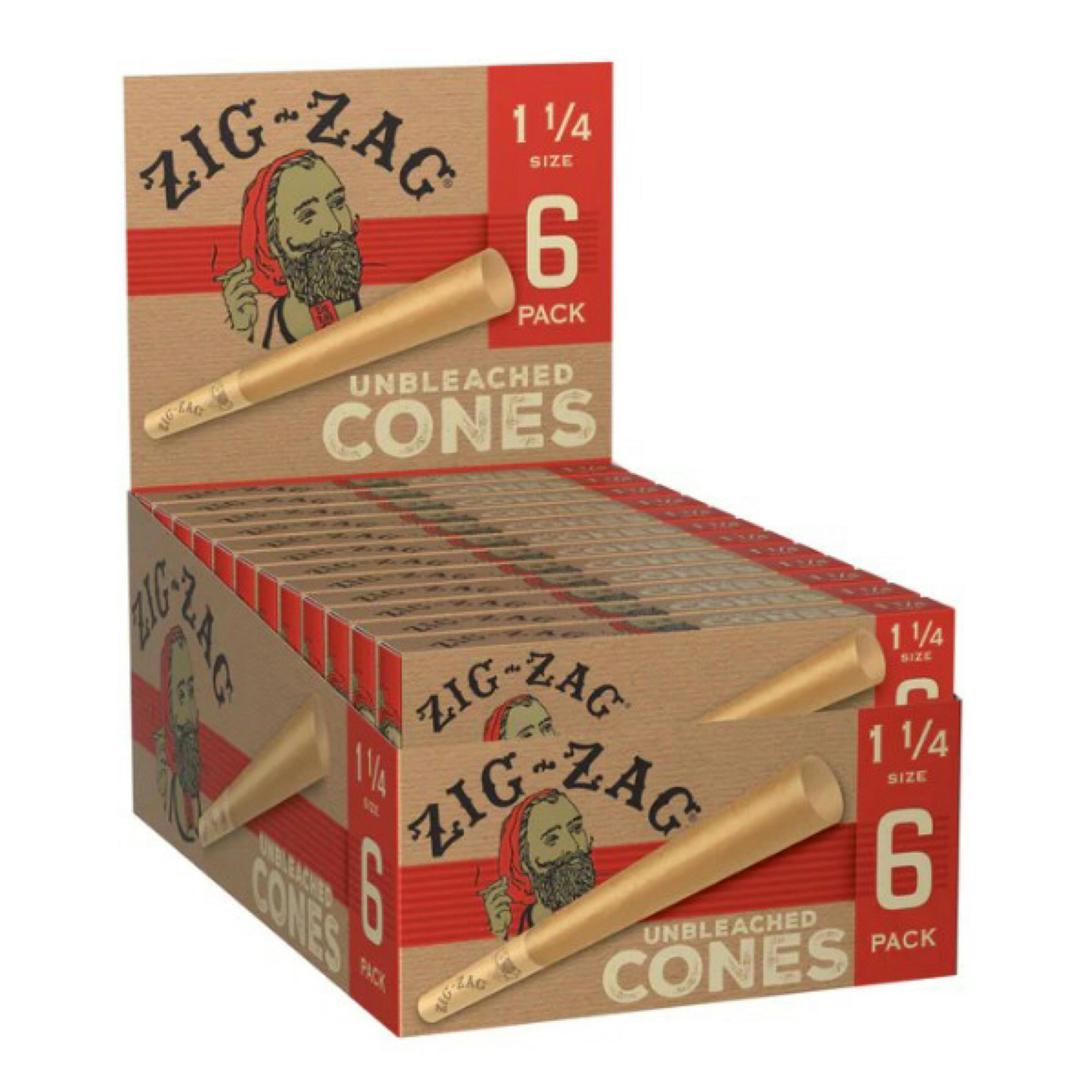 $3 | Zig-Zag Cones | 1 1/4 6 PK | Unbleached