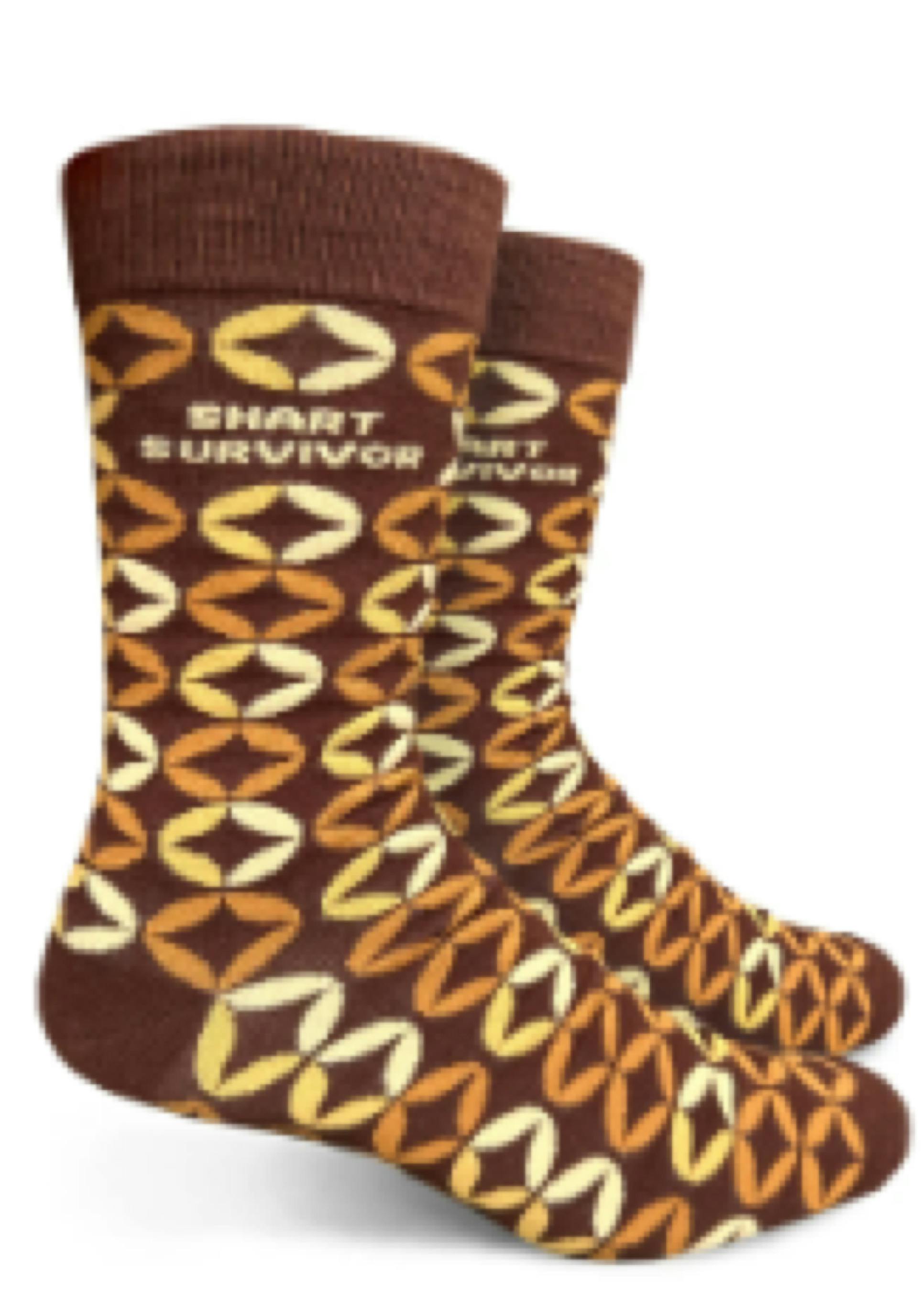 $12 | Shart Survivor Crew Mens Sock | Groovy Things | 830