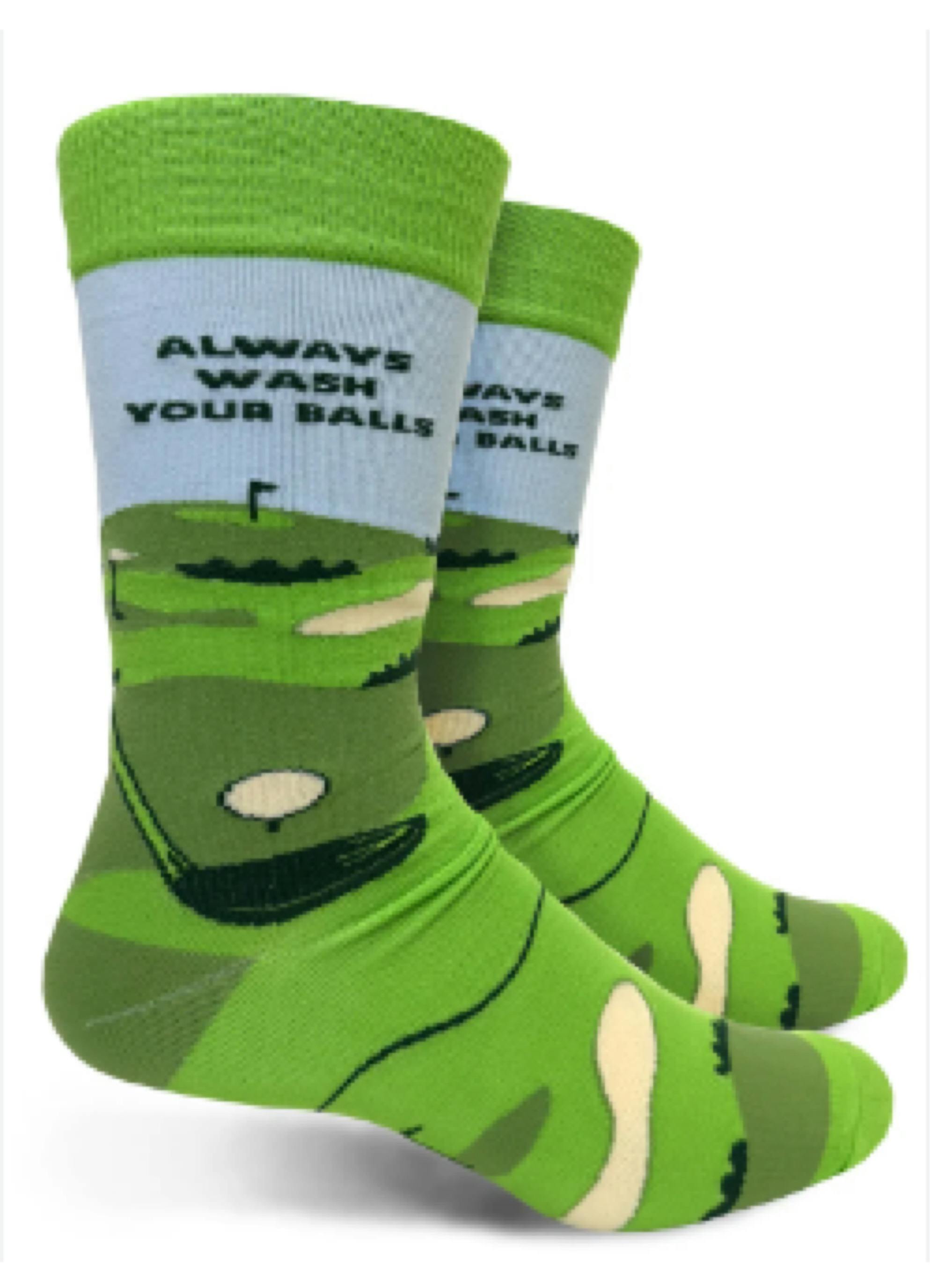 $12 | Always Wash Your Balls Mens Crew Sock | Groovy Things | 829