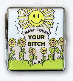 $15 | Make Today Your Bitch Cigarrette Case | Groovy Things | 834