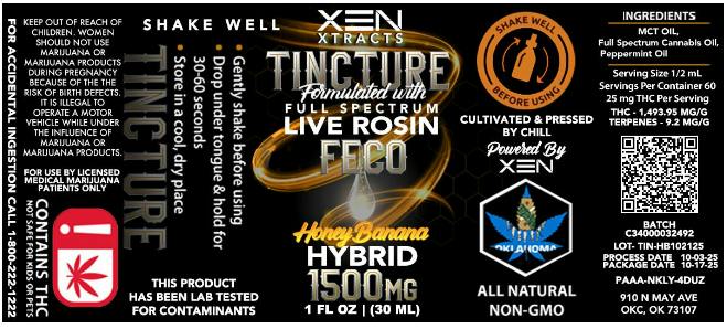 $45 | Full Spectrum Feco Tincture | Xen | Honey Banana
