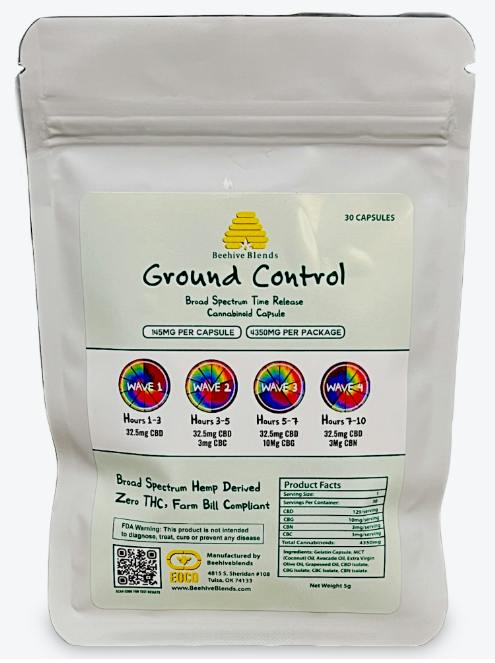 $32 | 1450mg Ground Control Time Release Capsules | Bee Hive Blends |