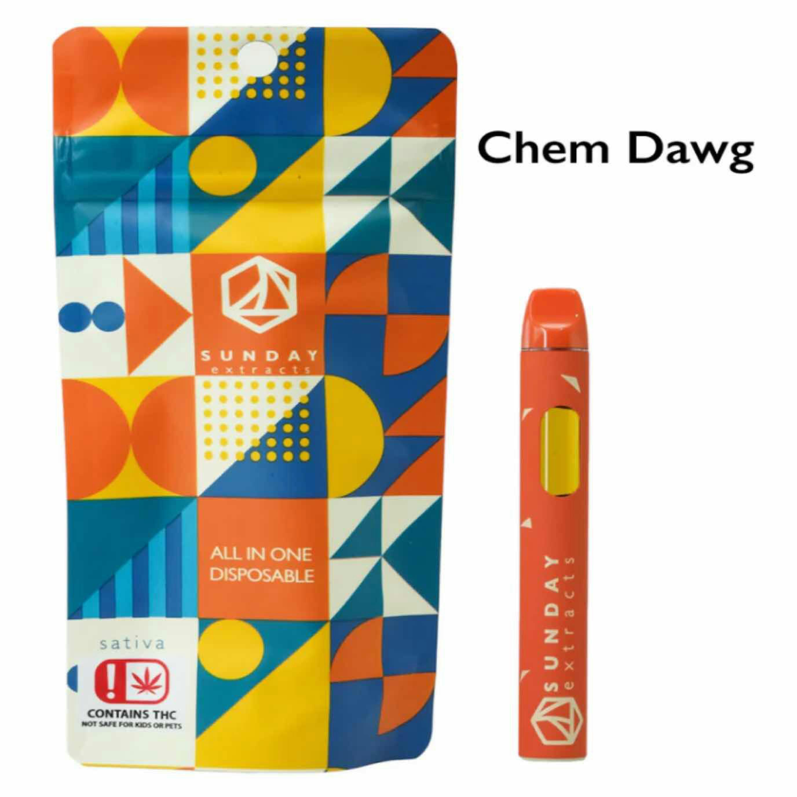 $28 | 2g Live Resin Disposable | Sunday Extracts | Chem Dawg