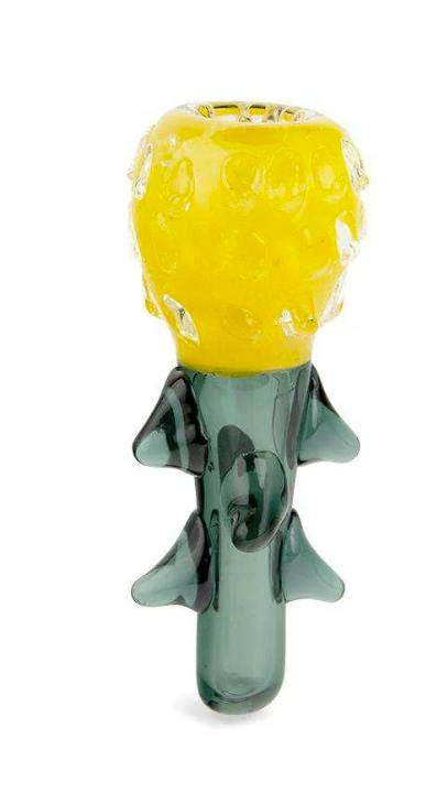 $10 | 3" Custom Glass Pineapple One Hitter | Cannatron | 533